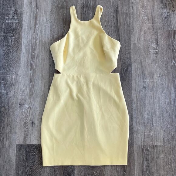 Likely Arcadia Bodycon Dress Yellow - Size: 8 - Picture 9 of 12